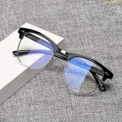 Men & Women Anti-Blue Light Glasses – Y2K Black Metal Frame, Lightweight Computer Eyewear with Anti-Eye Strain Lenses, Compatible with Smartphones, Tablets, Laptops, Office, Gaming, Everyday Wear summerwins