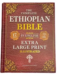 Ethiopian Bible in English (22 Additional Books Not in Western Bibles in 17-Point Extra-Large Print, Illustrated Hardcover Gold Gilded Edition)