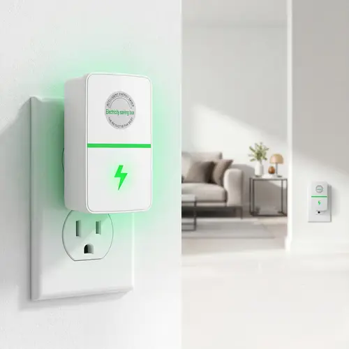 Indoor Plug-In Power Saver Box with US Outlet Wall Plug, 2026 Modern Updated Design, 90-250V AC Power Supply Multi-Socket (Home Improvement Electrical Equipment), Power Savers