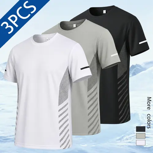 Lightweight casual men's multi colored optional short sleeved top, popular street style summer round neck top, suitable for daily street style gym and outdoor sportswear exercise, fashionable sports style men's clothing