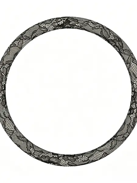 Lace Steering Wheel Cover 15 Inch Diameter Elegant Black with Large Cute Bow-knot Design Aesthetic Car Interior Decoration Non-Slip Universal Fit  for Women men