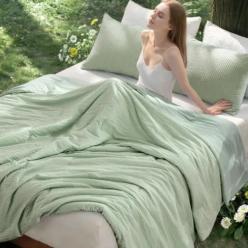 【FallPickDeals 】Bedsure SleepEase Cooling Comforter  for Summer, 3 Pieces  Seersucker  Comforters for Hot Sleepers, Double-Sided Cool Bedding Set with 1 Breathable Comforter, 2 Pillowcases,sohochic