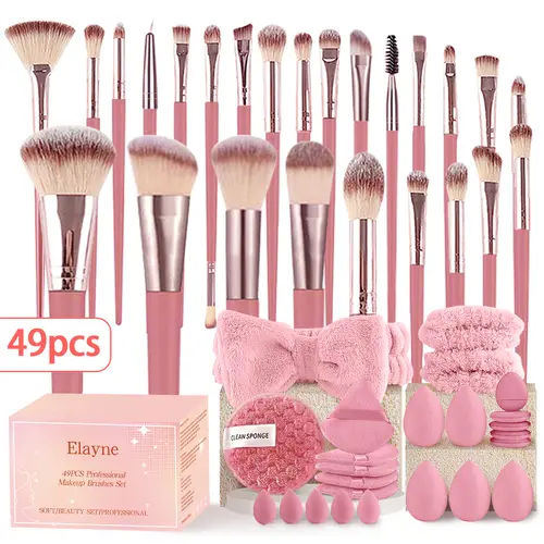 Professional Makeup Brushes Set, 49pcs Multi-functional Makeup Tool Set with Facial Makeup Accessories, Foundation Makeup Brush Kit Eye and Face Make up Brushes & Tools,sohochic