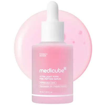 [NEW] [medicube] Ultra Light PDRN Pink Peptide Serum | Lightweight Hydrating Serum with Salmon PDRN & Hyaluronic Acid | Fast-Absorbing Glow Care for Skin Clarity | K-Beauty, Korean Skincare (30ml / 1.01 fl. oz.) (110ml / 3.72 oz)