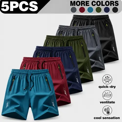 Men's summer shorts, breathable sports fashion casual , drawstring waistband, zipper pocket, men's underwear, lightweight and comfortable, suitable for outdoor wear, suitable for fitness, running, summer casual street wear, basic versatile， Cool summerwin