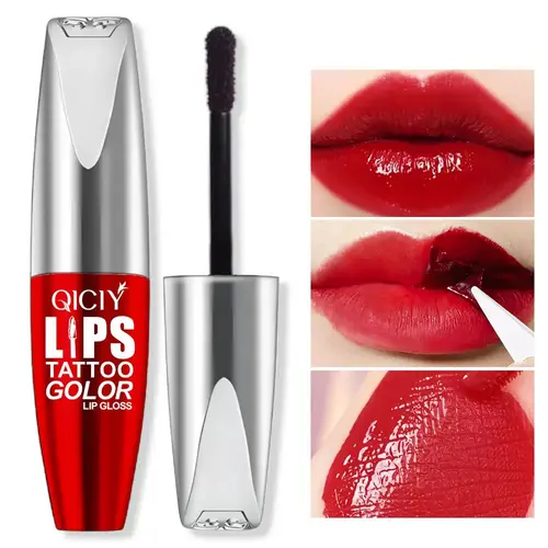 Colorful Peel-Off Tattoo Lip Gloss - Long-Lasting, Moisturizing, Nourishing Cosmetic for Normal Skin - Makeup, Lip Care, Glossy Finish, Moisturize
