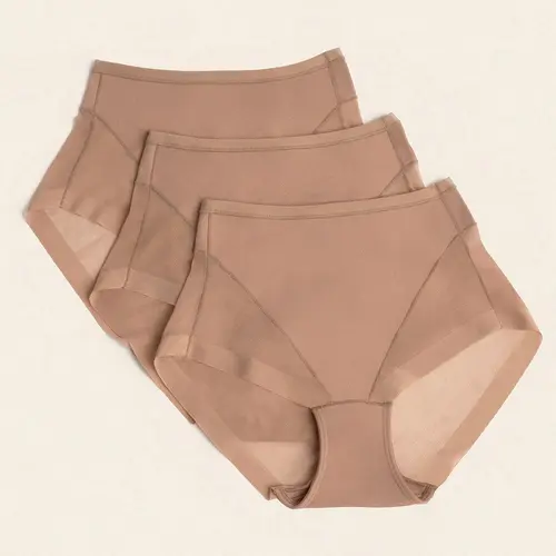 Leonisa Truly Undetectable 3-Pack Comfy Shaper Panties -  Comfortable Underwear Seamless Shapewear