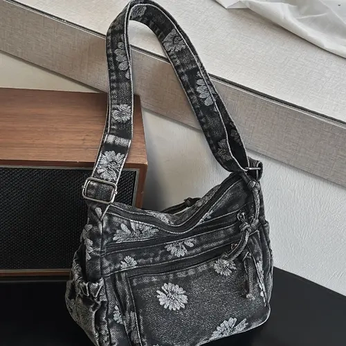 Trendy Fashion Multi-Pocket Smooth Zipper Design Bag, Single Shoulder Crossbody Bag, Casual Shoulder Purse, Stylish and Practical Bag, Perfect for Daily Use