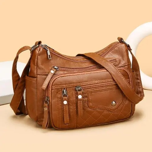 Chic & Trendy Four-Season Women's Bag - Premium SoftLeather Multi-Compartment, Multi-Pocket LayeredShoulder & Crossbody Bag