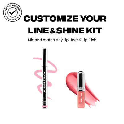 sacheu Build Your Own Line & Shine | Lip Liner STAY-N + Lip Gloss Duo | Pick Shades For Your Perfect Lip Combo