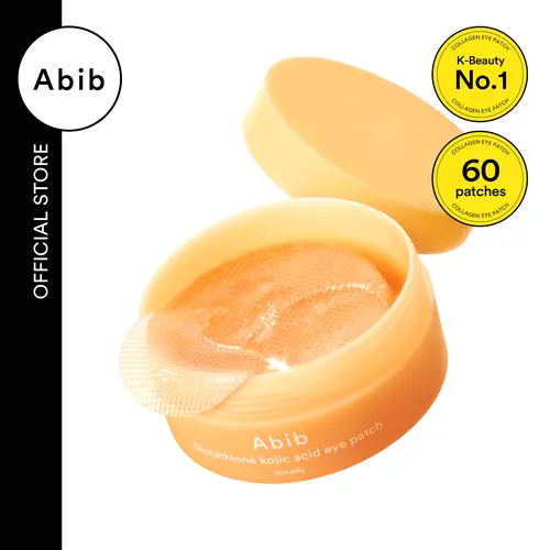 [Abib Official] Glutathione Kojic Acid Under Eye Patches (60 Patches, Single Item) - External Under Eye Treatment, Skin Brightener, Dark Circle Fix, Infused with Turmeric, Ceramide, Vitamin C, Nicacinamide, Suitable for All