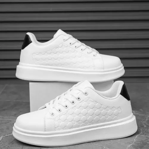 Men's Classic Fashion Patchwork Sneakers, Classic Sneakers Style, Lowtop Sneaker Low Top PU Leather Eva Sole, Comfortable Thick Soled Sneakers Thick Bottom Casual Sports Shoes, All Seasons