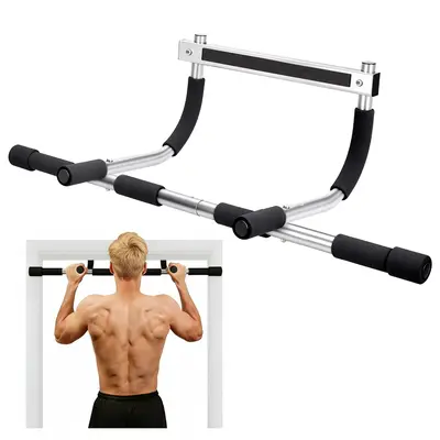 Pull Up Bar for Doorway | Thickened Steel Max Limit 440 lbs Upper Body Fitness Workout Bar| Multi-Grip Strength for Doorway | Indoor Chin-Up Bar Fitness Trainer for Home Gym Portable