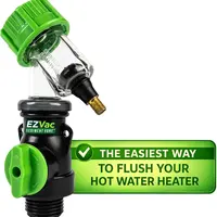 Hand-Powered Sediment Removal Water Heater Cleaning Tool - Small DIY Flush Kit with Built-In Transparent Section, Garden Hose Compatibility, Hose-Connected Use, See Debris Flush, Easy DIY Maintenance, Heating Efficiency Boost for Gas & Electric Heaters