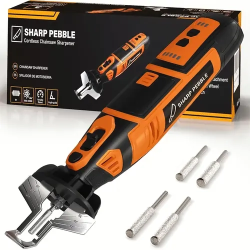Sharp Pebble Cordless Electric Chainsaw Chains Sharpener — Sharpen Anywhere