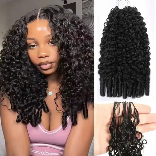 Burmese Curly Crochet Hair Human Hair Extensions Miracle Knots Pre-Separated 50g/Pack (32-38 Strands Per Pack）– Knotless Boho Braids, 4-5 Packs for Full Head, Multiple Curly & Wave Textures Protective Hairstyles For Black Women sohochic