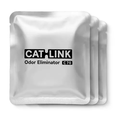 Catlink C70 Odor Control Foam Replacement - 3-Piece Animal Safe Odor Destroyer, Universal Fit Litter Add-On for Self-Cleaning Cat Litter Boxes, Deodorizer, Litter Box Odor Eliminator, Kitty Litter Deodorizer