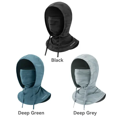 ROCKBROS 3-Pack Full Balaclava Face Mask, Cooling Breathable Motorcycle Accessory with UV Protection, Wrinkle Resistant One Size Glasses Compatible Neck Gaiter for Fishing, Hunting