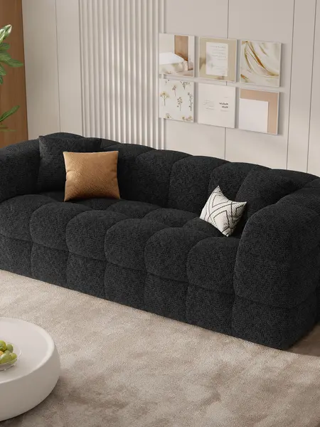 75" Cloud Loveseat Sofa in a Box, No Assembly Required Comfy Deep Seat Boneless Couch, Modern Small Couches for Living Room, Bedroom, Apartment