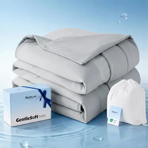 【FallPickDeals 】Bedsure Cooling Comforter - Cooling Blankets for Hot Sleepers, Ultra-Soft Summer Comforter, Q-Max>0.45 & GentleSoft Value 204.07, 4X Breathable, Oeko-TEX Certified, Blanket, King,sohochic
