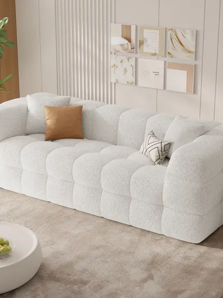 75" Cloud Loveseat Sofa in a Box, No Assembly Required Comfy Deep Seat Boneless Couch, Modern Small Couches for Living Room, Bedroom, Apartment