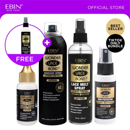 EBIN Wonder Lace Bond Supreme Wig Kit with FREE Remover Spray | Maximum Hold, Waterproof, Professional Performance