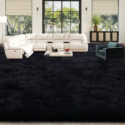 【Summer Sale Deals】【Moving Season】REZUTAN Super Soft Plush Shaggy Area Rug for Living Room Bedroom Nursery Kitchen and Bathroom Cozy Carpet with Free 4 Anti-Slip Stickers Back to School, Rugs For Bedroom