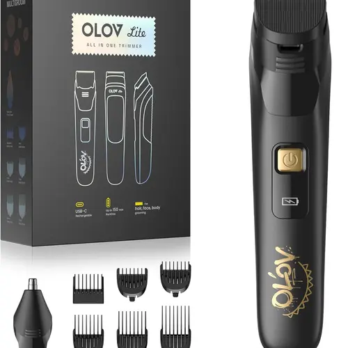 OLOV Electric Beard Trimmer for Men - 10-in-1 Cordless Grooming Kit with Nose Hair Trimmer & Detail Shaver, Suitable for Father's Day, Dad, Boyfriend, Birthday & Guy Gifts, Father's Day Gifts, Dad Gifts