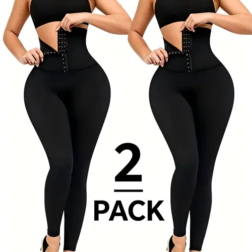 Women's 2-Piece Workout Set - High-Waisted Double-Button Tummy Control Leggings & Long Sleeve Crop Top, Sleek Slim Fit Stretch Gym Activewear, Sporty Chic Yoga Fitness Outfit,sohochic