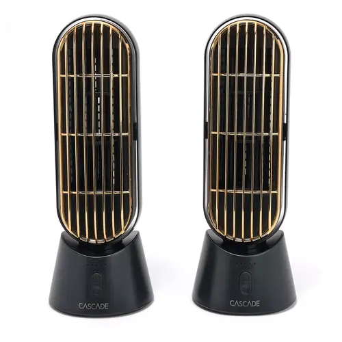 Cascade Set of 2 Portable Rechargeable 10" Fan