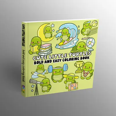 Adult Coloring Book - Turtle Theme, Bold Easy-to-Color Pages, Stress Relief Art Sketchbook for Adults, Office Stationery Art Supply, Adult Coloring Books