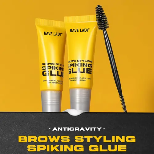 2-Pack Waterproof Strong-Hold Eyebrow Styling Gel - Brow Styler Gel for 3D Natural Look, Smoothing, Defining Transparent Beauty Product for All Skin Types, All-Day Wear Eyebrow Makeup