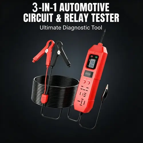 3 in 1 Power Circuit Probe Tester for Mechanic - 3.5-36V DC Automotive Diagnostic Tool with LCD Display, 8A Overload Trip, Test Light, Relay/Fuse/Voltage Tester, Short Circuit Finder, Tools and Gadgets for Boats, Summerwins Fathers Day Gift