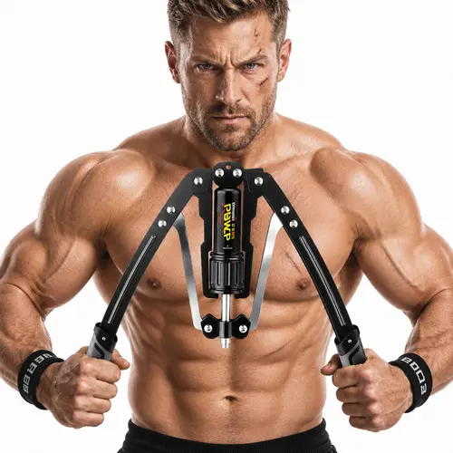 BestGod Hydraulic Power Twister - Unisex Compact Muscle Training Equipment, Powertwist Arm Trainer, Full Upper-Body Trainer, 44-440lbs Adjustable Hydraulic Resistance, Reinforced Triangular Stability Tool for Home/Office Beginners, Fitness Gift