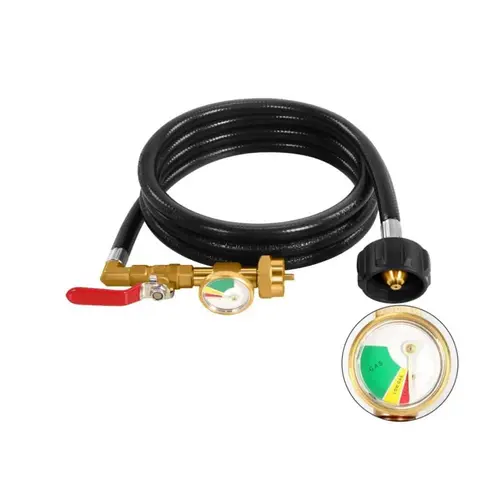3FT Rubber Propane Refill Adapter Hose for 1 lb Tanks - 350 psi, Refillable Cylinder Connector for Outdoor Users’ Camping, Tailgating, Outdoor Cooking, Heating Needs,sohochic