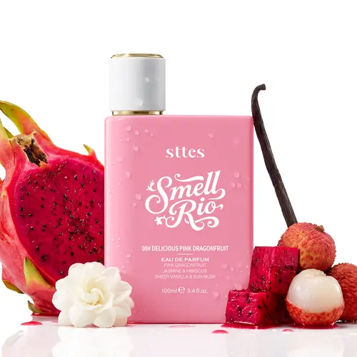 sttes 08# Smell Rio - Delicious Pink Dragonfruit EDP | Exquisite Tropical Fruit & Ocean Breeze Scent for Women, 100ml (3.4 fl.oz.),back to school,sohochic