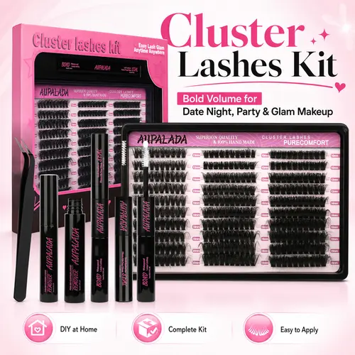 Lash Clusters 60/80/100P Invisible Band DIY Lashes - Individual Clusters or Full Kit to Customize! -Wet Look Waterproof Eyelash Extension Wispy Manga  Lashes  lash look Medusa Lash  lash TikTok Shop