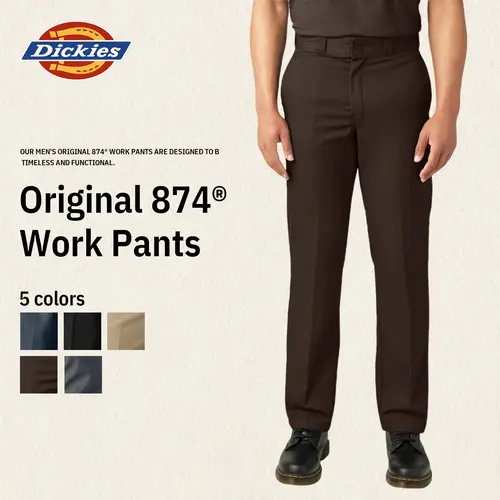 Dickies | Original 874® Work Pants, Workwear, Menswear Plain Classic, Coverall-Inspired Style, Comfortable, Easy Care, Wrinkle-Resistant, Timeless Classic
