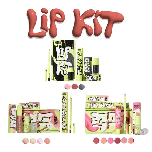 Made By Mitchell Mood Series Lip Makeup Kit, Lip Liner, Lip Gloss & Lipstick Cosmetic Set
