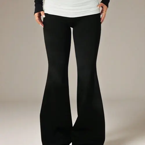 Women's Bell Bottom Yoga Pants, Athleisure Casual Trousers, Casual Loose-Fitting Trousers, Plain Surface, Unlined, All Seasons, Comfortably Lightweight, Casual Sporty Trousers, Bell Bottomed Pants