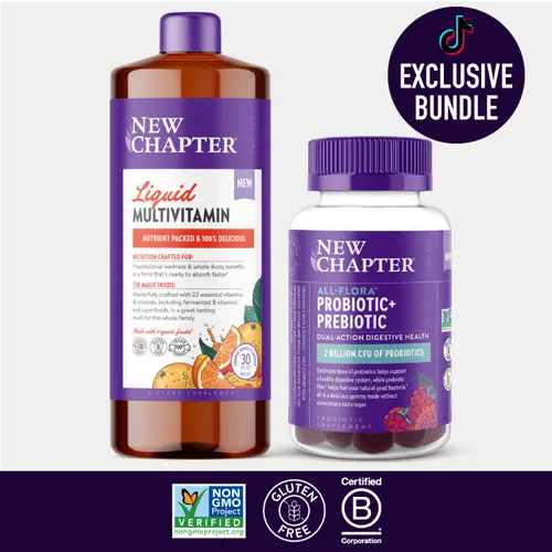 Liquid Multivitamin Orange Mango & Probiotic + Prebiotic Gummies Duo