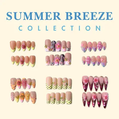 NailPhoria GOLDEN HALO COLLECTION - Handmade Press-On Nails | Reusable, Salon-Quality, Long-Lasting, Glossy Design