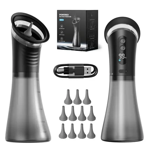 Rechargeable Hydraulic Ear Wax Remover Kit - Electric Ear Cleansing Irrigation System with 3 Pressure Modes, Water Temp Sensor, Visual Waste Tank, IP67 Waterproof for Home Care, Back to School Personal Care Tool,sohochic