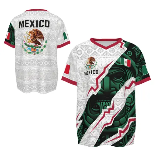 2026 New Mexican Soccer Jersey , Men's Mexico Aztec Calendar Style Jerseys, Soccer Lover Gift, 2026 V-Neck Football Jersey for Player and Fans