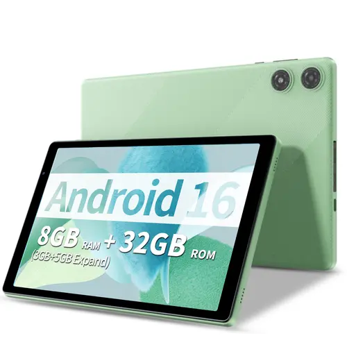 PRITOM Portable Mobile Touchscreen Tablet, Android 16, 8GB(3GB+5GB) RAM, 32GB Expandable 1TB ROM, WiFi6 2.4G/5G Dual Band, 6000mAh Large Battery, 5 Color Choices for Daily Use,back to school,back to school haul,sohochic