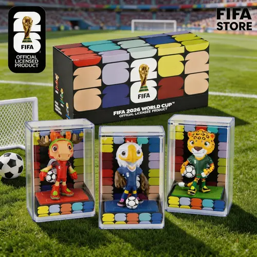 [Set of 3] FIFA 2026 World Cup Mascot Official Licensed Toy Figurines Collectable Soccer (Maple, Zayu & Clutch) Summervibes outdoorfun anime collectible,summerwins Figures Set, Plastic