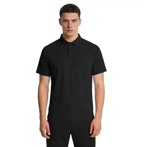 Plaid&Plain Men's Golf Polos Shirts Wrinkle Resistant Polor Shirts Cool Touch Fabric Bonded Collar Stitch-Free Cuffs Comfortable Mens Golf Shirts
