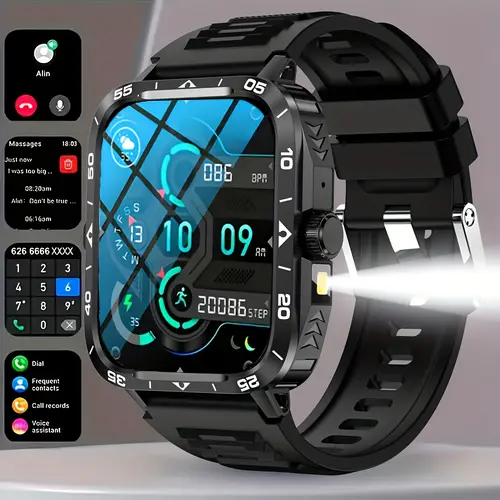 2026 Multifunctional Wearable Smartwatch, Fashion Design Digital Watch, Support Multiple Sports Modes, Fitness Tracker for Men and Women, Sports Tracking Smartwatch, Trendy Multifunctional Watch, Step Tracker Watch