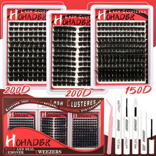 3 Styles Upgrade Lashes with Ultra-Dense, Lashes KitWaterproof, Long-Lasting Lashes | Flora | Natural Daily,Volume Style | Beginner-Friendly Lashes for Flawless,Voluminous Look Waterproof Long-Lasting LashExtension Kit  Clusters Cosmetic
