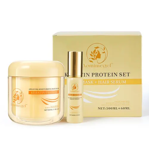 Aomimegel Collagen Hair Treatment Set - Argan Oil Moisturizer, Hydrating Deep Repair, Lightweight Nourishing Haircare, Frizz Control, Safe for Regular Home Use Routines, for Damaged Over-Processed Hair,sohochic